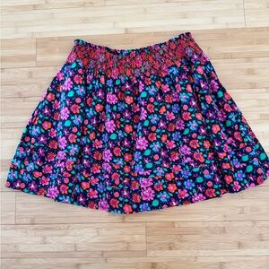 Kate Spade Multi Color Floral Cotton Skirt medium